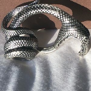 Alchemy Gothic Serpent Pewter 3 Finger Ring - size 7